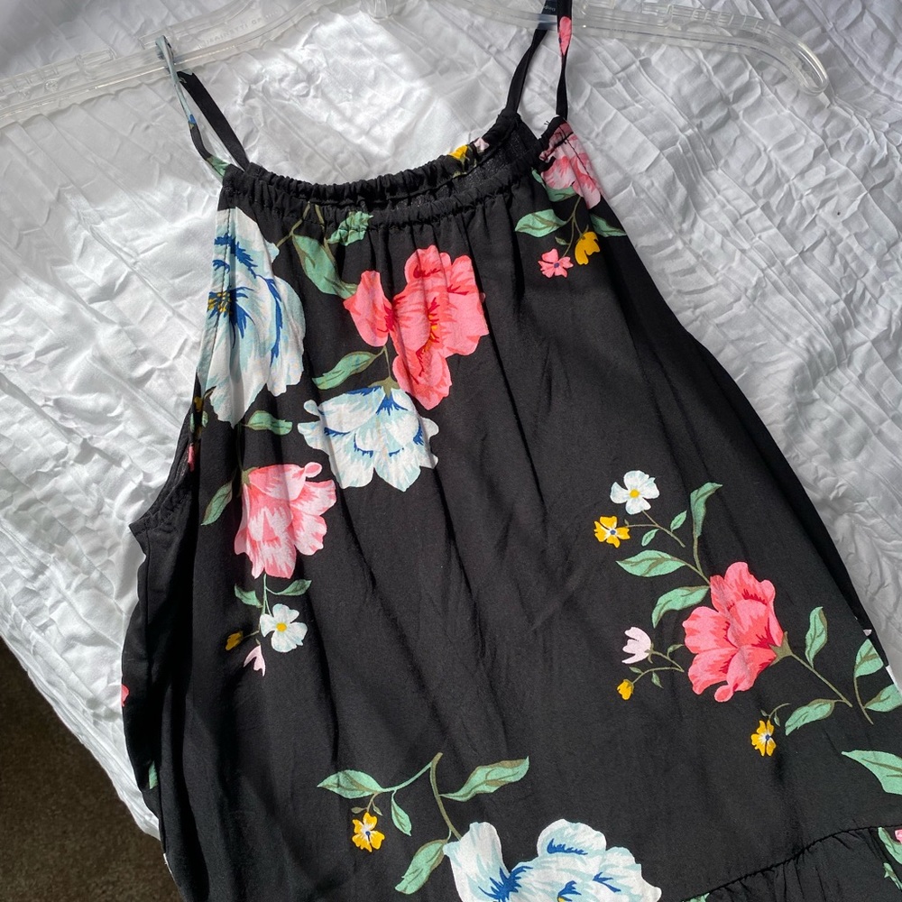 Old Navy Black Floral Tank